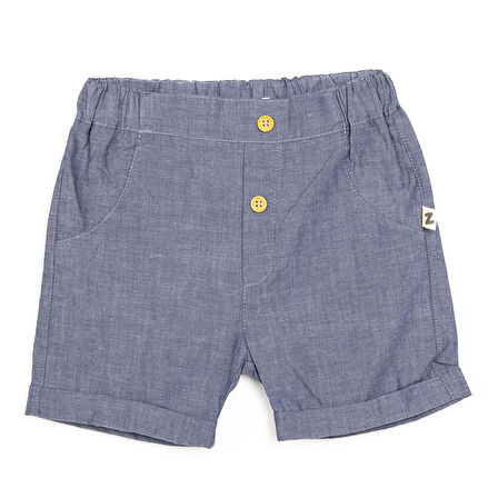 BabyZ Erkek Bebek Şort Street Sports Reçme Paça Lacivert