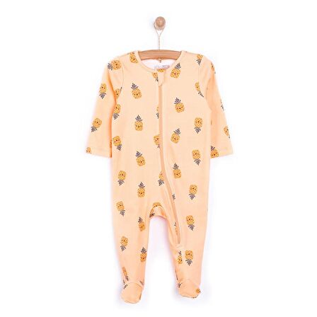 HelloBaby Yenidoğan Uzun Kollu Fermuarlı Patikli Tulum Unisex