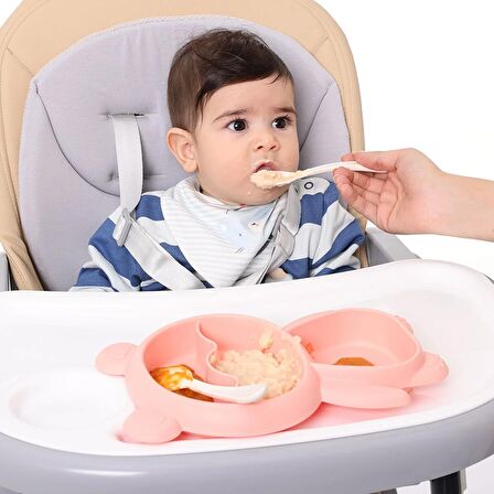 baby plus Ayı Tabak Seti - Pembe