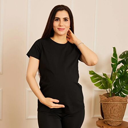 baby mom Hamile Kısa Kol Tshirt Anne Giyim