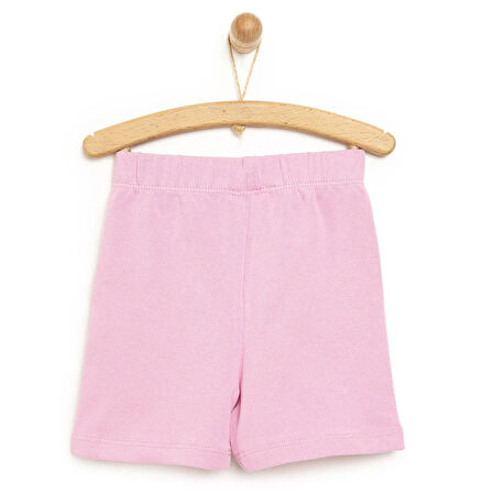 HelloBaby Kız Bebek Basic Şort Reçme Paça Pembe