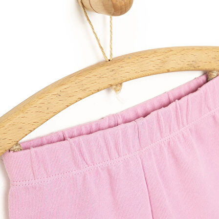 HelloBaby Kız Bebek Basic Şort Reçme Paça Pembe