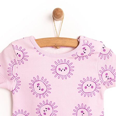 HelloBaby Yenidoğan Tshirt-Patiksiz Alt 2li Takım Kız Bebek