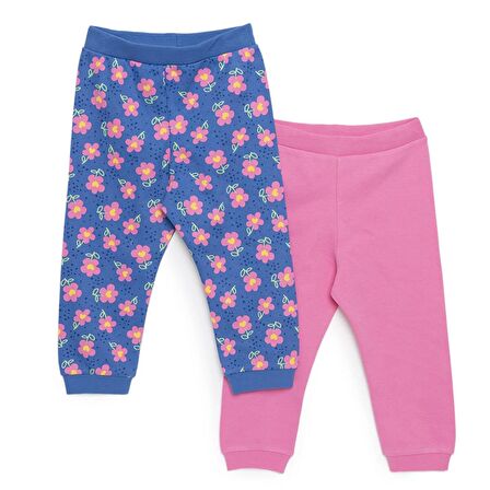 HelloBaby Basic Çiçek Desenli 2li Patiksiz Alt Kız Bebek