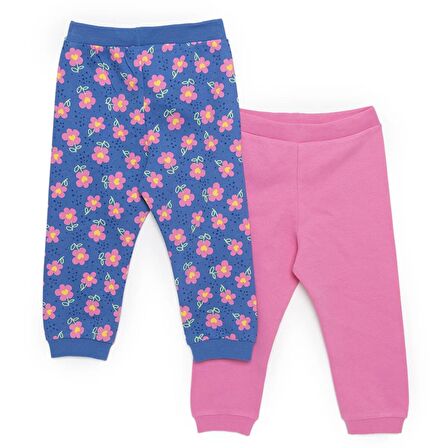 HelloBaby Basic Çiçek Desenli 2li Patiksiz Alt Kız Bebek