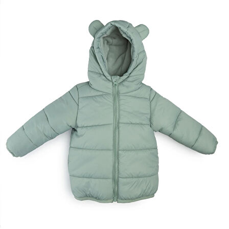 HelloBaby Basic Kulaklı Kapüşonlu Mont Kız Bebek