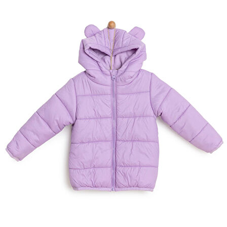 HelloBaby Basic Kulaklı Kapüşonlu Mont Kız Bebek