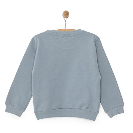HelloBaby Basic Az Şardonlu Kutup Ayısı Desenli Sweatshirt Erkek Bebek