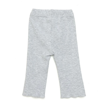 HelloBaby Yenidoğan Kız Bebek Tayt Reçme Paça Gri Melanj