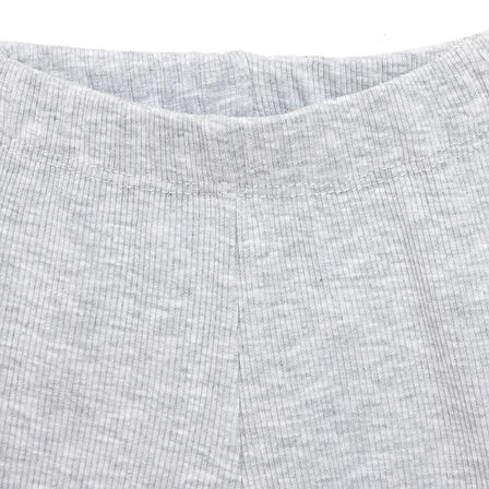 HelloBaby Yenidoğan Kız Bebek Tayt Reçme Paça Gri Melanj