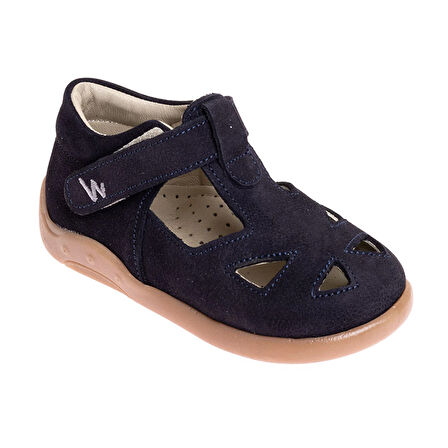 BabyWalk Erkek Bebek Sandalet Suni Deri Lacivert