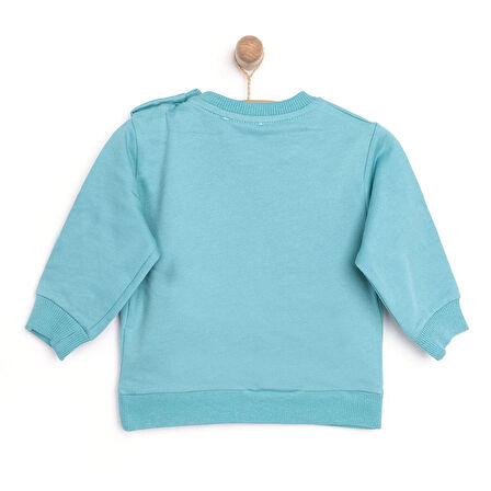 HelloBaby Basic Az Şardonlu Kutup Temalı Desenli Sweatshirt Erkek Bebek