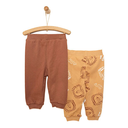 HelloBaby Basic Aslan Baskılı 2li Patiksiz Alt Erkek Bebek