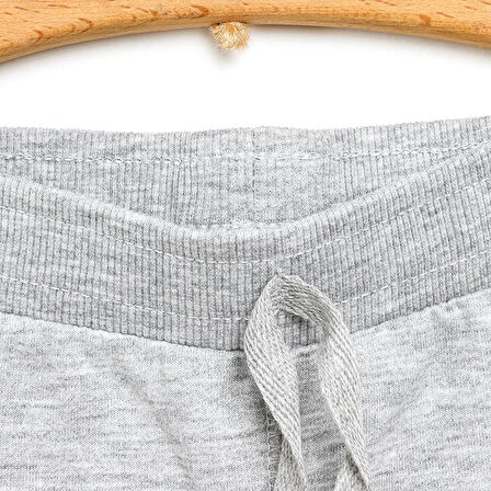 HelloBaby Unisex Eşofman Alt Ribanalı Paça Gri Melanj