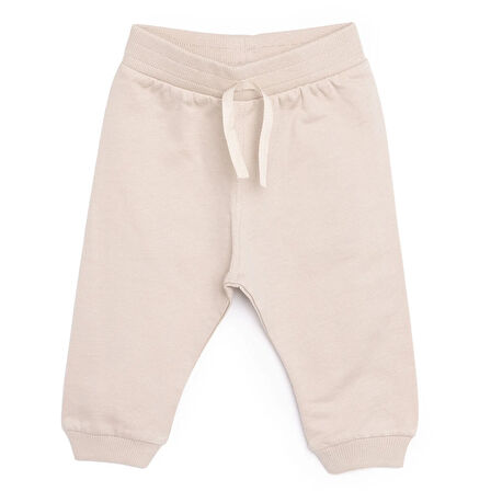 HelloBaby Unisex Basic Eşofman Alt Ribanalı Paça Vizon