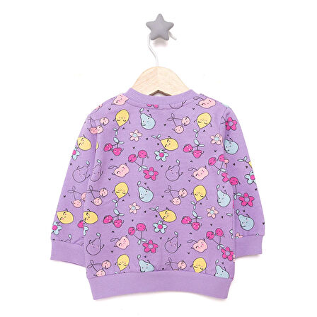 HelloBaby Basic Az Şardonlu Meyve Desenli Sweatshirt Kız Bebek