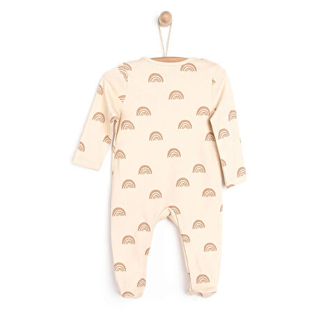 HelloBaby Yenidoğan Organik Patikli Tulum Kız Bebek