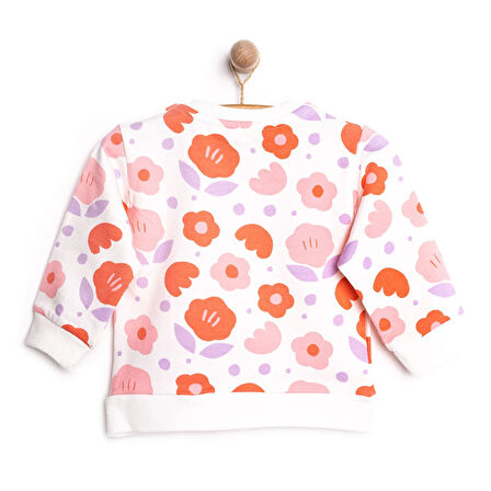 HelloBaby Basic Az Şardonlu Papatya Desenli Sweatshirt Kız Bebek