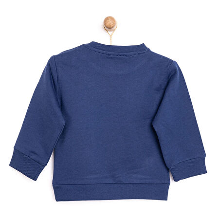 HelloBaby Erkek Bebek Basic Sweatshirt Uzun Kol Lacivert