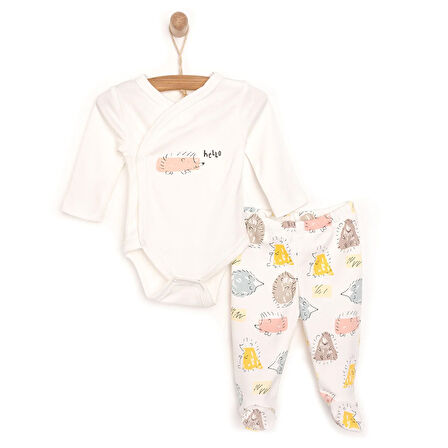 HelloBaby Kirpi Baksılı Yenidoğan Zıbın Body-Patikli Alt Unisex