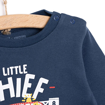 HelloBaby Basic  İtfaiye Araç Desenli İnterlok  Uzun kol Tshirt Erkek Bebek