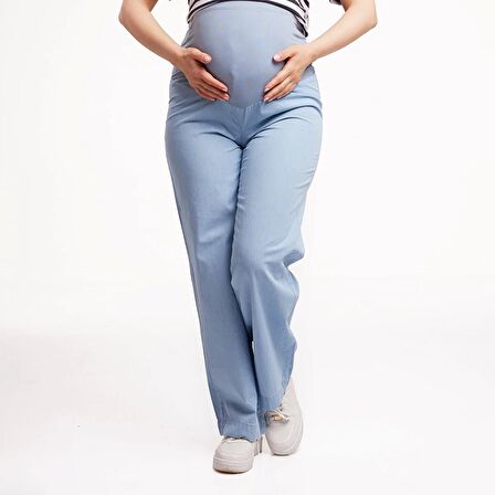 baby mom Panelli Hamile İnce Denim Pantolon Anne Giyim