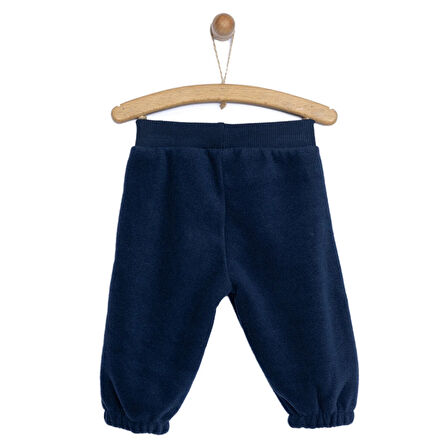HelloBaby Erkek Bebek Basic Pantolon Polar Ribanalı Paça Gri