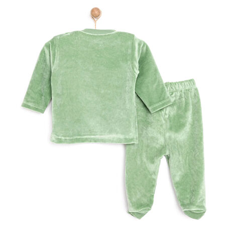 HelloBaby Yenidoğan Kadife Tshirt-Patikli Alt Erkek Bebek