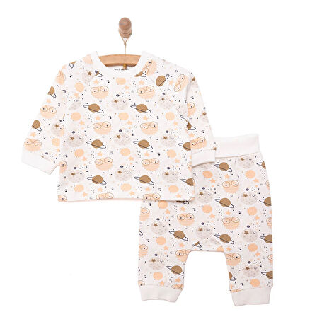 HelloBaby Yenidoğan Zıbın-Rahat Bel Patiksiz Alt 2li Takım Unisex