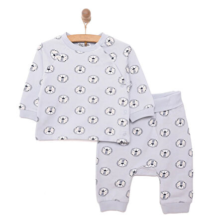 HelloBaby Yenidoğan Zıbın-Rahat Bel Patiksiz Alt 2li Takım Unisex