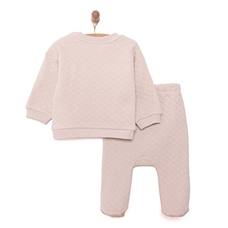HelloBaby Yenidoğan Kapitone Sweatshirt-Patikli Alt 2li Takım Unisex