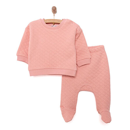 HelloBaby Yenidoğan Kapitone Sweatshirt-Patikli Alt 2li Takım Unisex