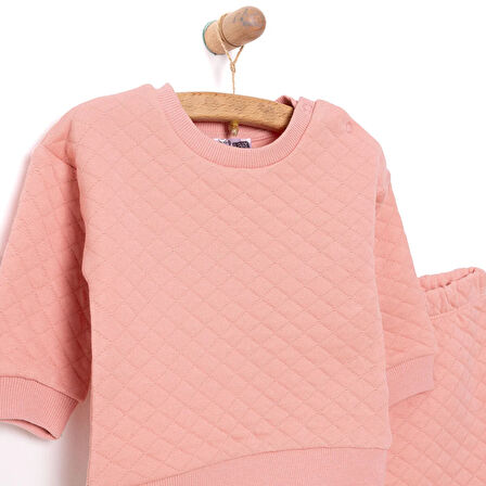 HelloBaby Yenidoğan Kapitone Sweatshirt-Patikli Alt 2li Takım Unisex
