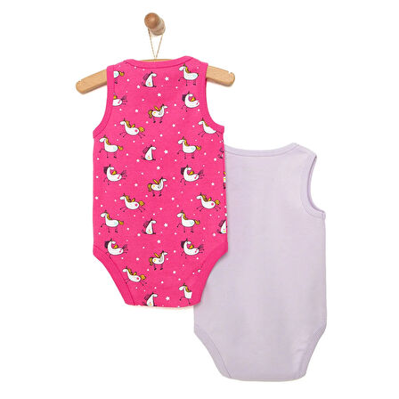 HelloBaby Kız Bebek 2li Atlet Body Mor