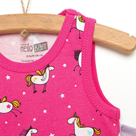 HelloBaby Kız Bebek 2li Atlet Body Mor