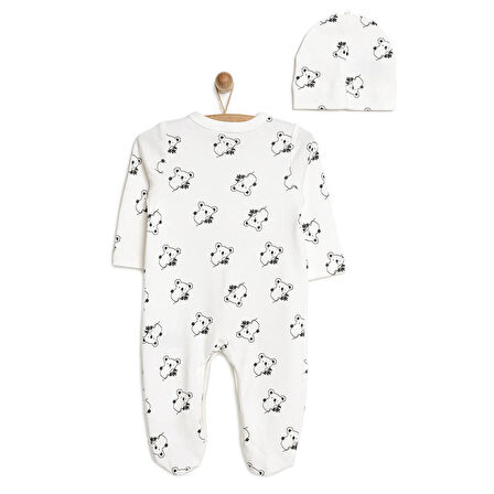 HelloBaby Yenidoğan Patikli Tulum Şapka Unisex