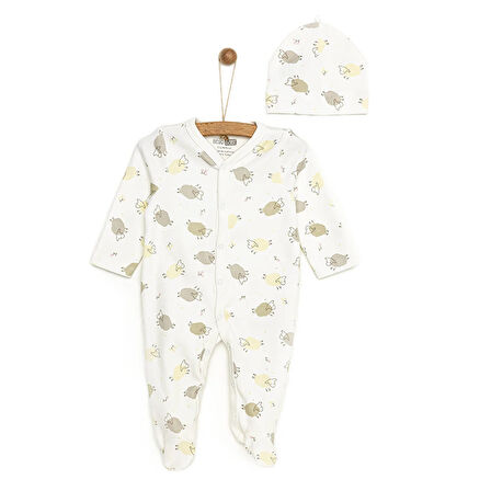 HelloBaby Yenidoğan Patikli Tulum Şapka