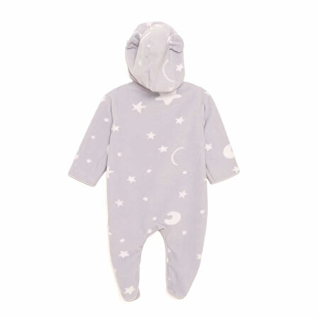 HelloBaby Yenidoğan Polar Kapüşonlu Patikli Tulum Erkek Bebek