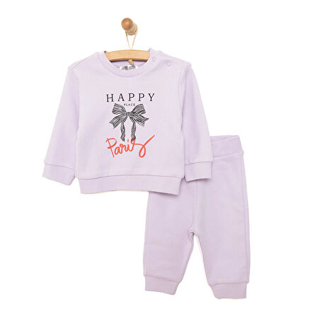 HelloBaby Basic Kız Paris Baskılı Eşofman Takımı Kız Bebek