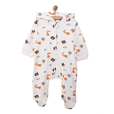 HelloBaby Yenidoğan Kapüşonlu Tulum Erkek Bebek