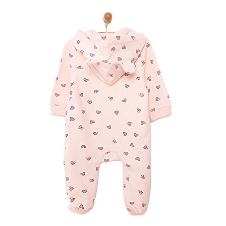 HelloBaby Yenidoğan Kapüşonlu Tulum Kız Bebek