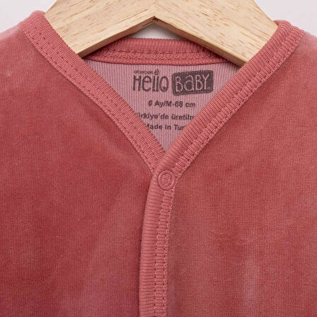 HelloBaby Yenidoğan Kadife Patikli Tulum Unisex