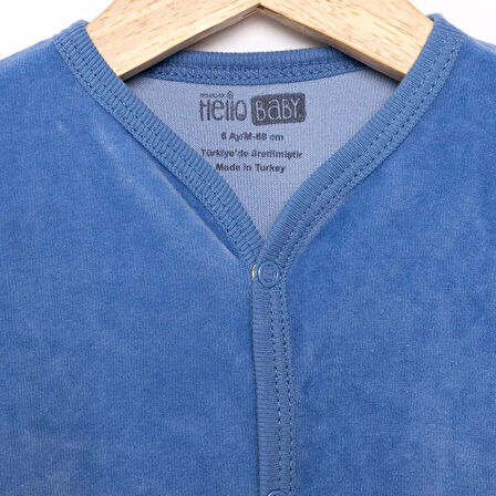 HelloBaby Yenidoğan Kadife Patikli Tulum Unisex