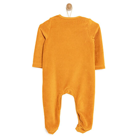 HelloBaby Yenidoğan Unisex Nakışlı Kadife Patikli Tulum Unisex