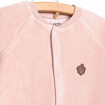 HelloBaby Kız Kadife Patiksiz Tulum Kız Bebek