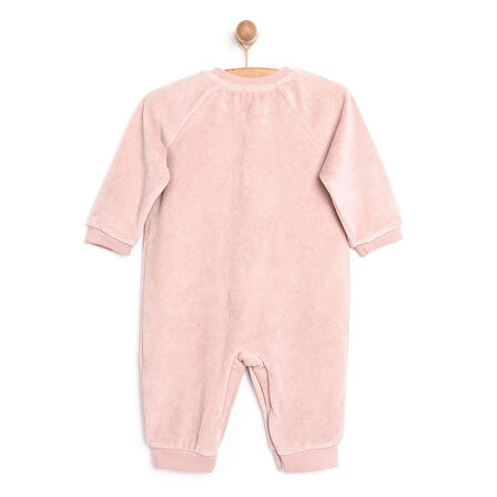 HelloBaby Kız Kadife Patiksiz Tulum Kız Bebek