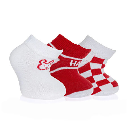 HelloBaby Tavşan Desenli Unisex 3'lü Bilek Çorap Unisex