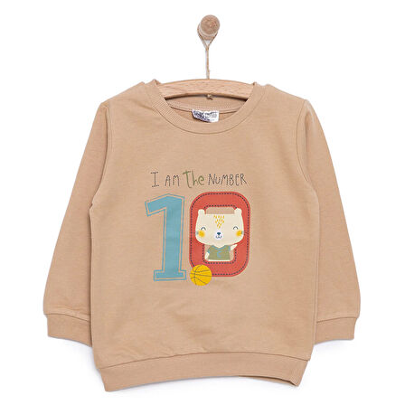 HelloBaby Basic Number Ten Desenli Sweatshirt Erkek Bebek