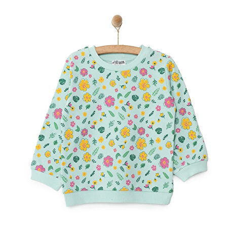 HelloBaby Basic Kız Az Şardonlu Sweatshirt Kız Bebek