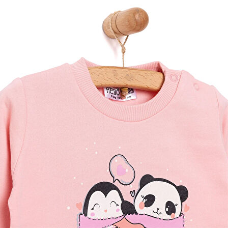 HelloBaby Basic Kız Az Şardonlu Sweatshirt Kız Bebek